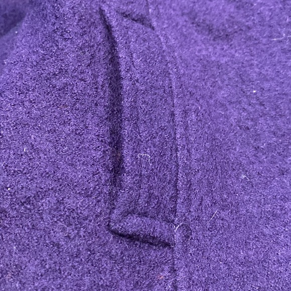 Sandro Petite Wool Purple Belted Jacket Medium - Picture 14 of 17